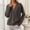 Gray, variant on Women's V-sleeve Solid Color Long Sleeved Breasted Casual Fashion Sweater Cardigan
