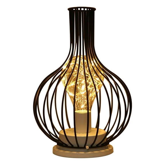 Moocorvic Vintage American LED Desk Light Creative Table Lamp Iron Table Night Lights Loft Industrial Steampunk Retro Base Holder Fitting Lighting Fixture,