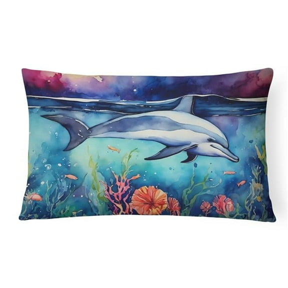 16 x 12 in. Unisex Dolphin Throw Pillow