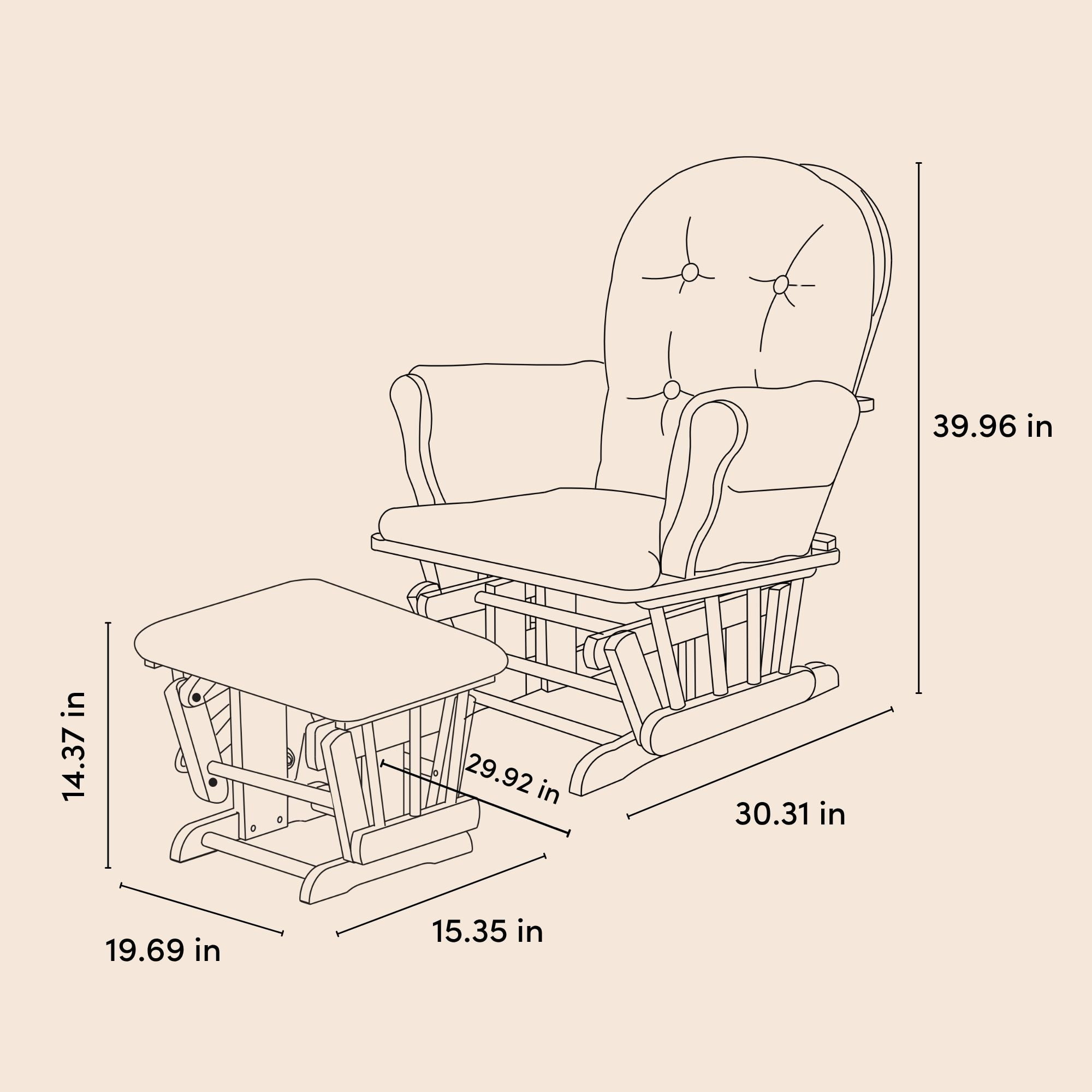 Storkcraft Hoop Glider and Ottoman