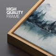 thumbnail image 2 of IDEA4WALL Extra Large Framed Canvas Print Wall Art Mountain Lake Calm Misty Landscape Vintage Inspired Colorful Stripes Antique Retro Fine Art Watercolor Decorative for Rooms Decor - 60"x30", 2 of 5