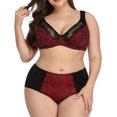 thumbnail image 5 of Summer Fall Savings 2023! TAGOLD Plus Size Bras for Womens,Women's Bra, Women Yoga Sports Front Closure Extra-Elastic Breathable Lace Trim Bra Underwear Set, 5 of 6