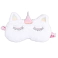 thumbnail image 2 of White Fluffy Eye Masks Unicorn Design Sleep Eyeshade Lightweight Comfortable Super Night Blindfold for Sleeping Travel Work Naps, 2 of 9