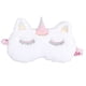 thumbnail image 1 of Antifaz para dormir blanco esponjoso con diseño de unicornio, ligero y cómodo, para dormir, viajar, trabajar o hacer siestas, 1 of 8