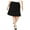 Black, variant on BAR III Womens Black Ruffled Zippered Knee Length Wear To Work A-Line Skirt Plus 14W