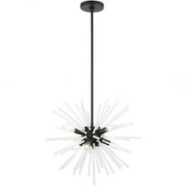 6 Light Pendant in Sparkling Style-25.25 inches Tall and 20 inches Wide-Black Finish Bailey Street Home 218-Bel-4829300
