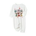 thumbnail image 3 of Family Matching Christmas Pajamas, Baby Romper/Letter Deer Snowflake Pattern Long Sleeve Tops and Plaid Pants Sleepwear Set, 3 of 10