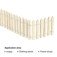 thumbnail image 3 of Unique Bargains Miniature Garden Fence, 35 Inch Long Picket Fence Mini Ornament, Wood Color, 3 of 5