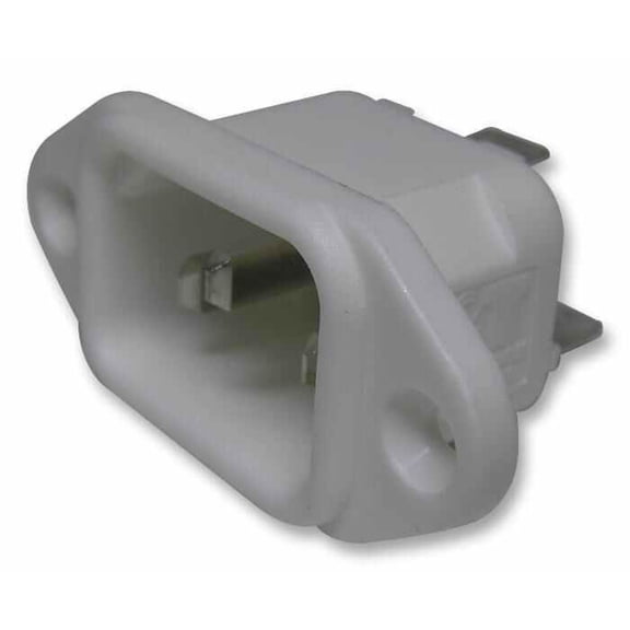 BULGIN LIMITED - IEC Panel Plug White 6.35mm