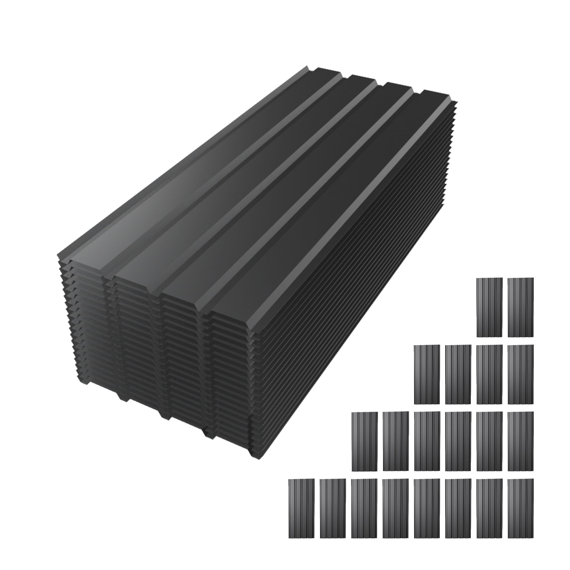 Miniyam 20 pcs 42.5" x 18" Metal Roof Panel for Carport, Gazebo Roof, Exterior Siding, Tool Shed Roof, Chicken Coop Roof, Carport Roof, House Roof