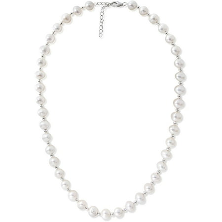 Freshwater Cultured Pearl Sterling Silver Necklace
