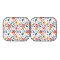 thumbnail image 7 of Naloa Floral Ditsy 2 Piece Foldable Car Sun Shades, Car Windshield Sunshade, Front Window Sunshade for Car, Truck, SUV - Small, 7 of 7