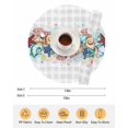 thumbnail image 6 of 13 Inch Round Placemats Set of 4, Summer Starfish Non Slip Heat Insulation PP Table Mats, Blue Coral Beach Couch Coastal Grey Plaid Washable Place Mats for Kitchen Dining Party Table Decor, 6 of 7
