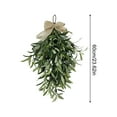 thumbnail image 3 of Artificial Green Olive Branch Wreath Teardrop Swag 24 Inch, Faux Greenery Hanging Pendant for Front Door, Wedding Arch, Window & Wall Decor, Year-Round Indoor/Outdoor Farmhouse Porch Decoration, 3 of 8