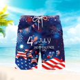 thumbnail image 1 of Vintage Drapeau Américain Imprimé 3D Shorts de Plage d'Été pour Hommes Mode Décontractée Ample Confortable Course, 1 of 5