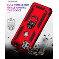 thumbnail image 5 of Grade Drop Impact for Moto One 5G Ace Case Motorola One 5G Ace G 5G Case 360 Metal Rotating Ring Kickstand Holder  Heavy Duty Shockproof Case for One 5G Ace Phone Case (Red), 5 of 17