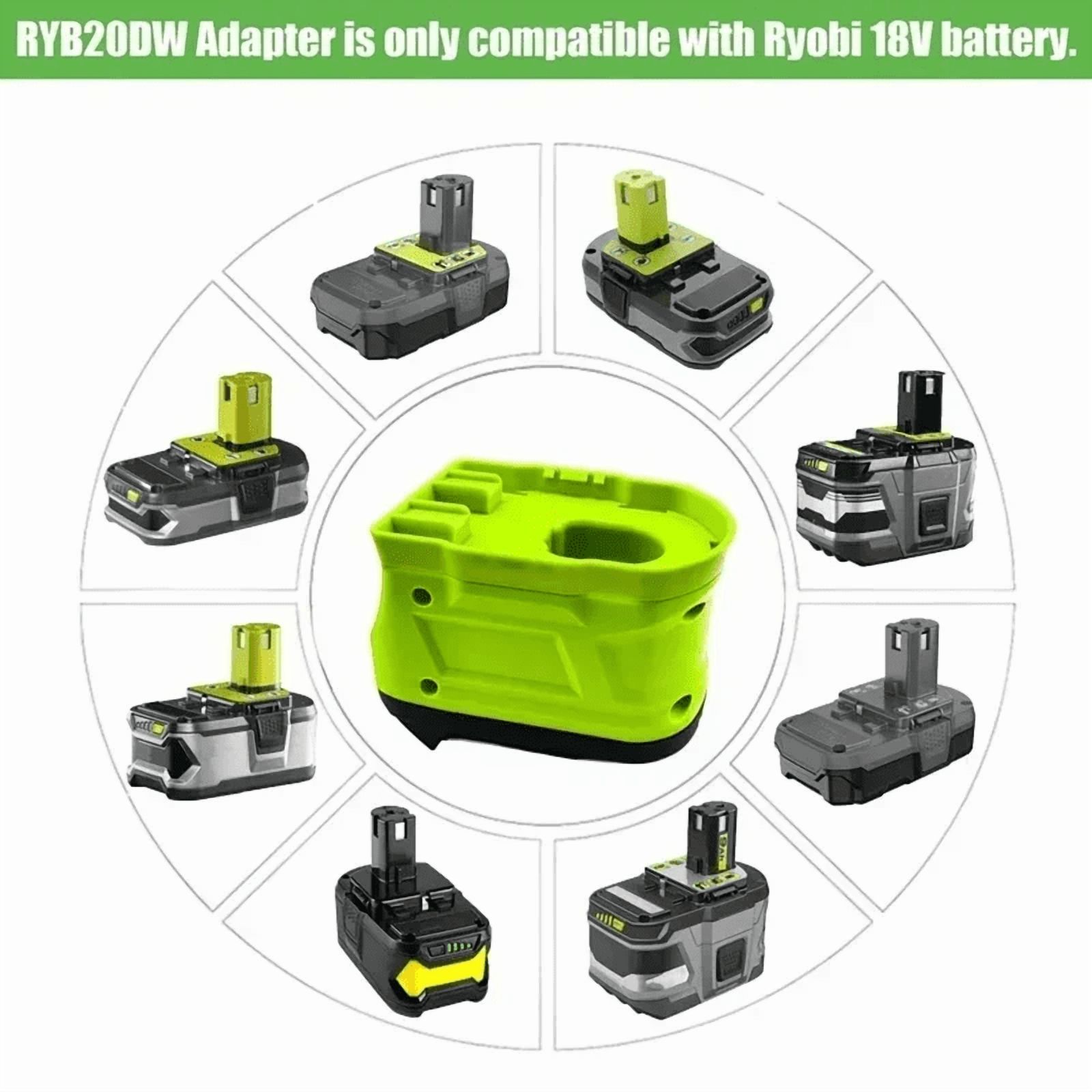 Battery Converter Adapter For Ryo.bi 18V Li-ion Battery Convert to For De*walt 20V Power Tools