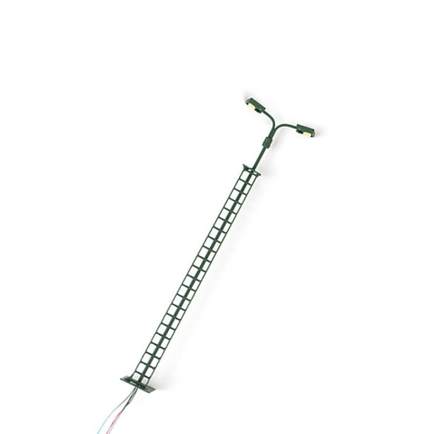 Bewildely Modelo de lámpara de vía férrea, musgo, micropaisaje, exterior, tamaño pequeño, LED, poste de luz de Metal, patios, jardín, patio de Artesanía Verde (luz blanca) Bewildely HA064535-03