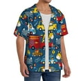 thumbnail image 4 of Disketp Men's Hawaiian Vehicles Cartoon with Funny Drivers Print Shirts Button Down Holiday Beach Shirts-Small, 4 of 7