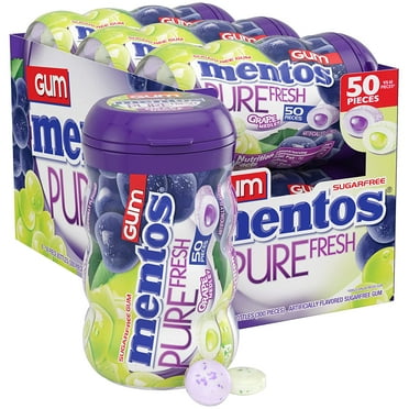 Pure Fresh Sugar-Free Chewing Gum with Xylitol, Grape Medley, 50 Piece Bottle (Bulk Pack of 6)