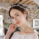 thumbnail image 3 of Diadema nupcial KAIYANG con hojas y flores Cristales y perlas Dorado 37,5 cm, 3 of 5