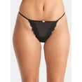 thumbnail image 2 of No Boundaries Valentine's Day Sheer Micro Thong Panties, 2-Pack, Women's, 2 of 5