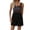 Black, variant on DailyTrove Women Ethnic Print Sleeveless Romper Casual Loose Summer Jumpsuit with Pockets