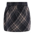 thumbnail image 2 of TiaoBug Kids Girls Plaid A-line Mini Skirts Tennis School Uniform Skorts Skater with Lining Shorts Dark Blue 11-12, 2 of 7