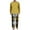 Yellow, variant on KyCheLot Men's Pajama Set Crewneck Long Sleeve Tees Stretchy Elastic Waist Wide Leg Pants Comfy Sleepwear