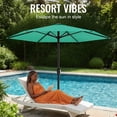 thumbnail image 2 of Easthome 9ft Patio Umbrella with Crank Lift System & 6 Sturdy Ribs Waterproof, Patio Table Umbrella Perfect for Poolside, Terrace, Beach and Outdoor Restaurant, Tiffany Blue, 2 of 9