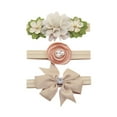 thumbnail image 2 of FRSASU Clearance 3Pcs Kids Elastic Floral Headband Pearl Hair Girls Baby Bowknot Hairband Set, 2 of 2