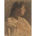thumbnail image 2 of Jozef Hanula 19x24 Gold Ornate Framed and Double Matted Museum Art Print Titled - Portrait of a Woman (1893), 2 of 4
