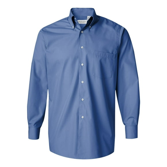 Van Heusen Mens Silky Poplin Shirt, S, Periwinkle