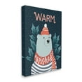 thumbnail image 3 of Stupell Industries Warm Wishes Cozy Polar Bear Seasonal Typography Graphic Art Gallery Wrapped Canvas Print Wall Art, Design by Dominika Godette, 3 of 7
