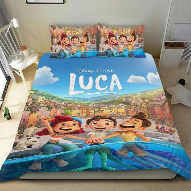 Luca Conjunto de sábanas temático, trío de piezas, cómodo y amigable con la piel, diseño único, regalo de decoración para el hogar para familiares, amigos y fans,173cm *218cm