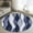 Blue, variant on 2x3 Door Mat Rug, Gray Stripes Non-Skid Rubber Backing Large Rectangle Rugs - Living Room Bedroom Home Office, Vintage Farmhouse Greyish Ripple Pattern Indoor Floor Mat Carpets Washable Rug