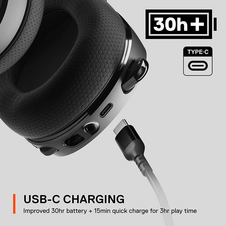 SteelSeries Arctis 7, Wireless Gaming Headset, DTS Headphone: X v2.0  Surround for PC and PlayStation 4, Black