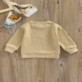 thumbnail image 4 of Nouveau-né Garçon Fille Col Rond Chandail en Molleton Imprimé Lettre Pull à Manches Longues Vêtements d'Automne, 4 of 7