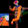 thumbnail image 3 of KAKOWELY Disfraz de payaso de carnaval, disfraz de Halloween para adultos, traje de payaso para hombre, fiesta con sombrero - Talla 5XL (ZC-005), 3 of 4
