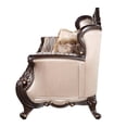 thumbnail image 3 of Benjara Cona 70" Loveseat- Gold Carved Details- Brown- Button Tufted Beige, 3 of 6