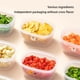 thumbnail image 5 of Caja de comida Yuarrent para Fruta y Verduras Estuche transparente de Plástico de doble capa patrón de oso, 5 of 6