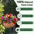 thumbnail image 5 of ZeeDix 4PCS 20Inch Coconut Liners Coco Coir Hanging Basket Liners 100% Natural Coco Fiber Liners Round Coco Liners for Planters Flowers Vegetables, 5 of 9