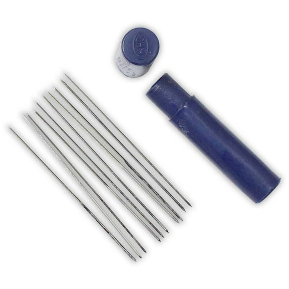 JEWEL TOOL Ultra Fine 12 Pc Needle Reamer Set | 1/64" Size | Perfect for Jewelry Making | Includes Plastic Storage Case
