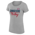thumbnail image 2 of Women's G-III 4Her by Carl Banks Gray Montreal Canadiens Super-Slim Fit Lightweight Team Sport T-Shirt, 2 of 3