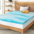thumbnail image 5 of ROSVOVO Mattress Topper Queen, 2 Inch Gel Memory Foam Bed Topper for Queen Size Bed, CertiPUR-US Certified, Blue, 5 of 6