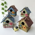 thumbnail image 4 of SPRING PARK Wooden Bird House, Hanging Birdhouse for Outside, Garden Patio Decorative Nest Box Bird House for Wren Swallow Sparrow Hummingbird Finch Throstle, 4 of 4