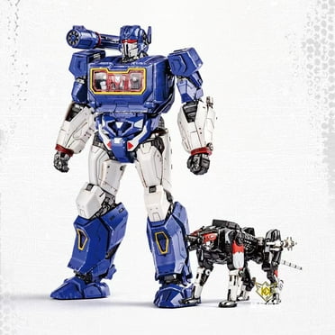 Vanlemn Transformers Soundwave & Mechanical Dog Bumblebee External Adhesive Free Movable Assembly Model 08112