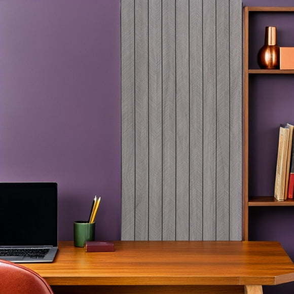 CIMAXIC Waterproof Dark Grey Wood Grain Peel and Stick Wall Panel Self Adhesive Decorative Wallpaper
