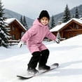 thumbnail image 3 of Girls Ski Suits Waterproof Jumpsuit with Hood Insulated Midweight Zipper Closure Warm Kids Winter Snow Jacket Pink 4-12 Years, 3 of 7