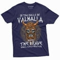 thumbnail image 3 of Men's Halls of Valhalla Viking T-shirt Skull Helmet Norse Mythology Nordic Tee (X-Large Black), 3 of 5